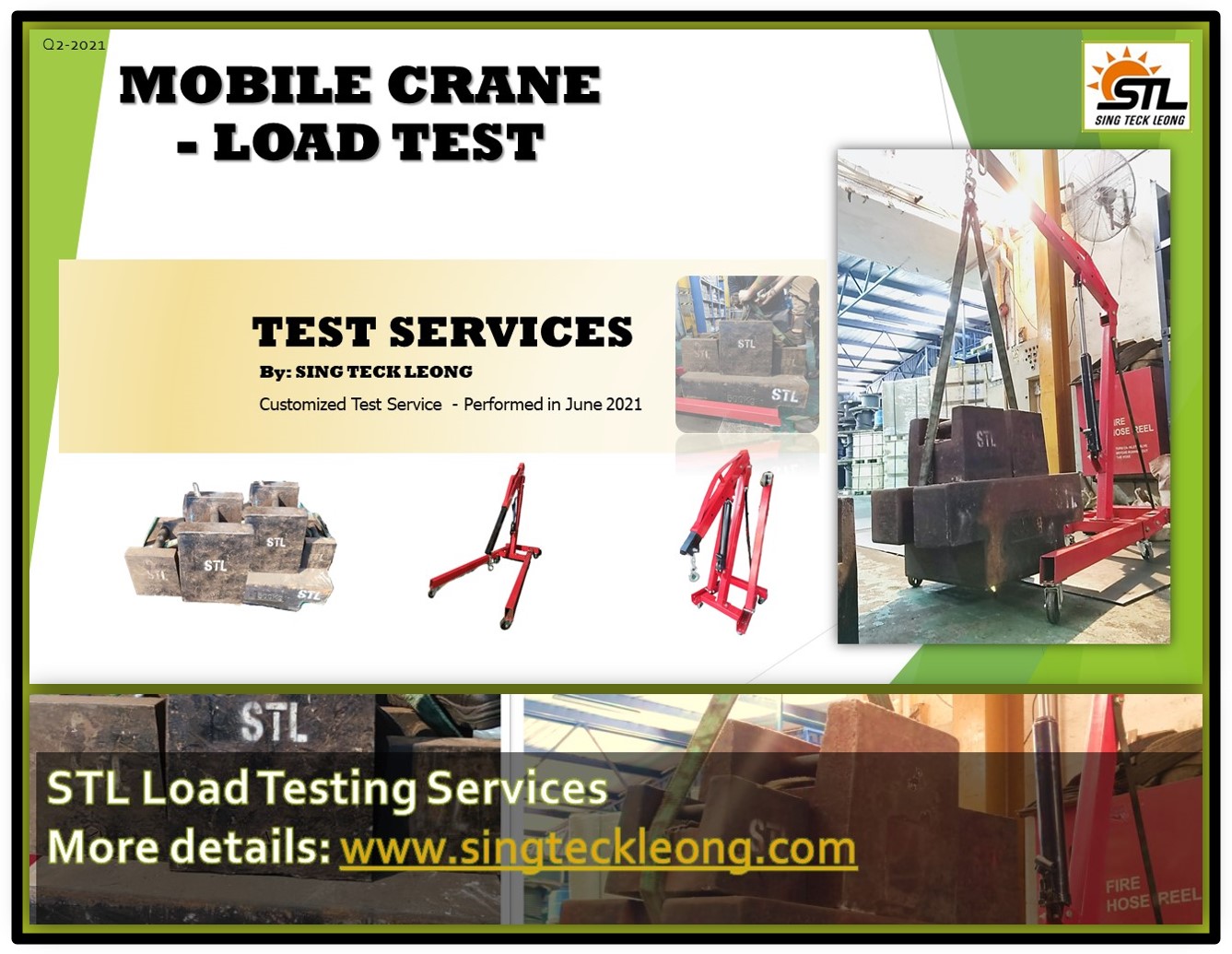 Testing mobile crane ( engine crane ) on-site