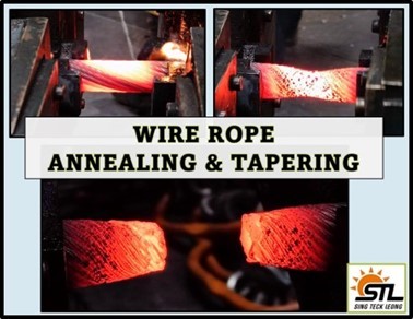 Our Steel Wire Rope Annealing and Tapering work-flow