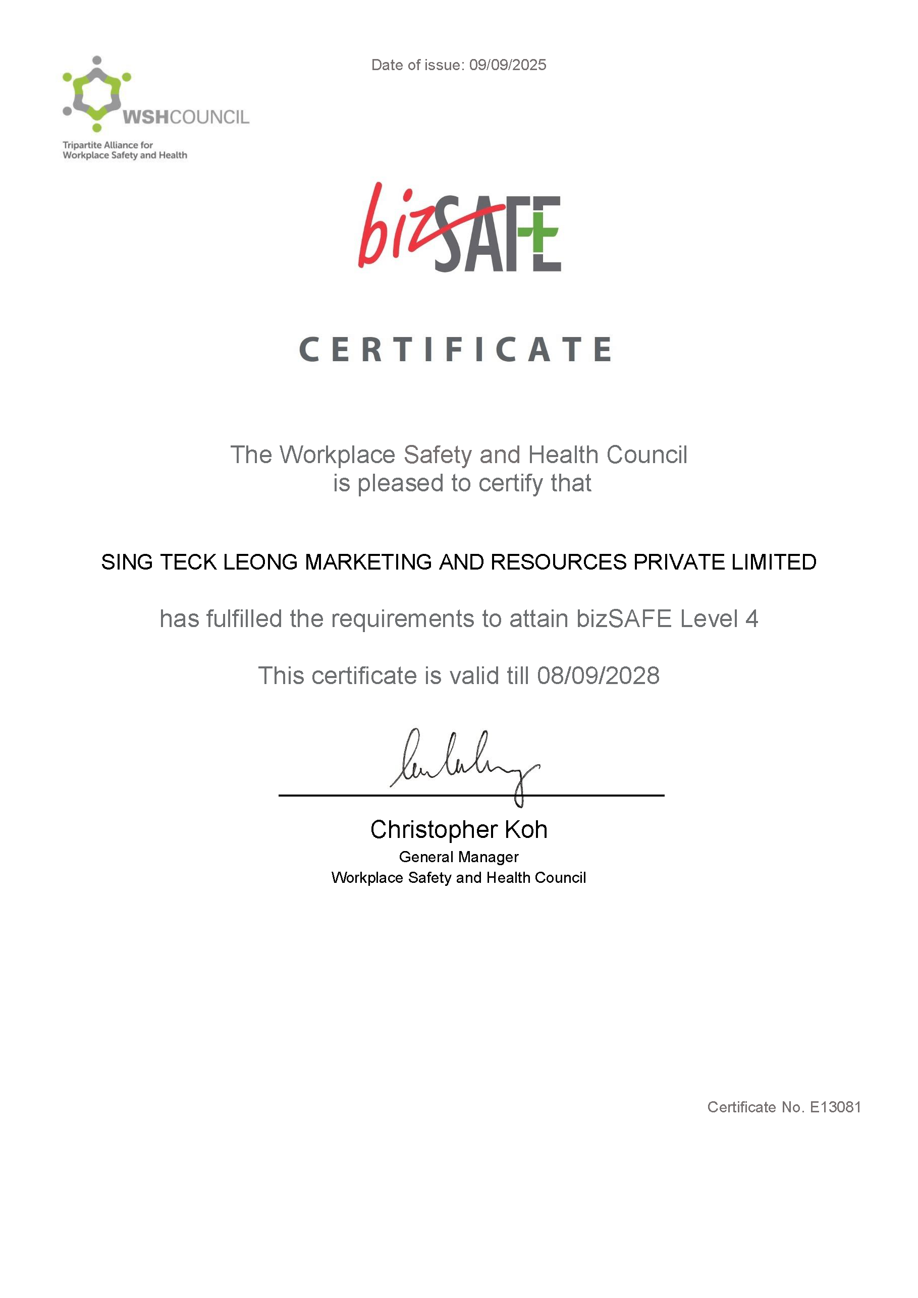 bizSAFE-Level4-STL